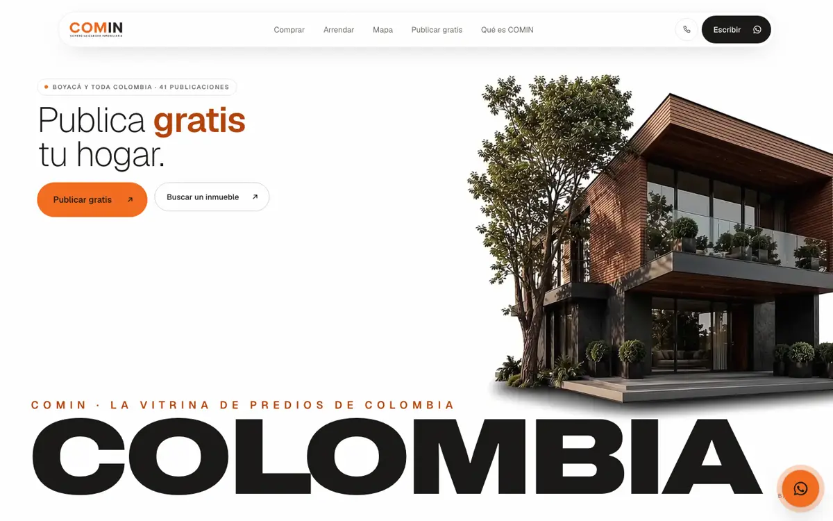 Web de inmobiliaria en Tunja hecha por ITERIA