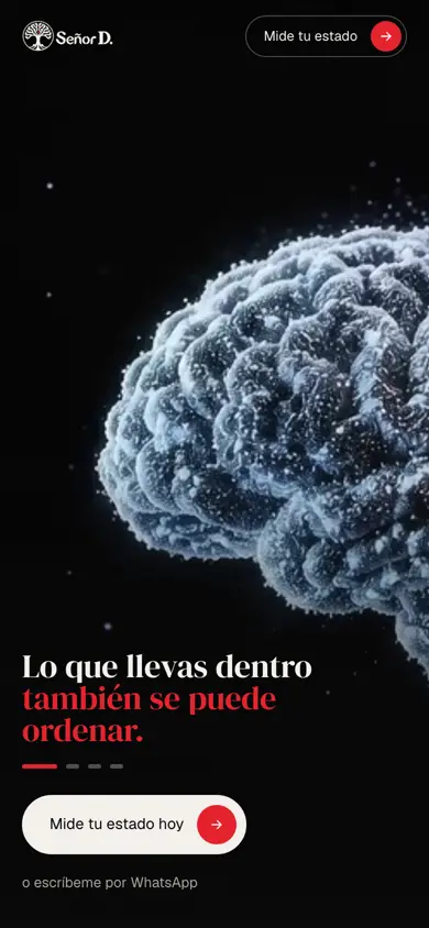 Web de psicología en Colombia hecha por ITERIA, vista en celular